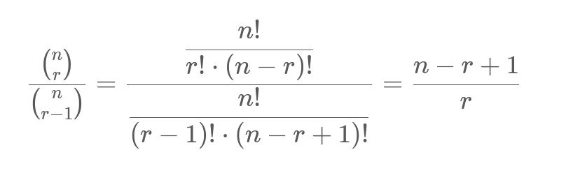Soluzione Leetcode di Triangle II di Pascal
