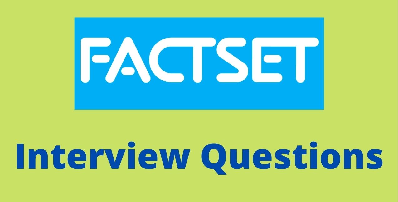 FactSet 인터뷰 질문