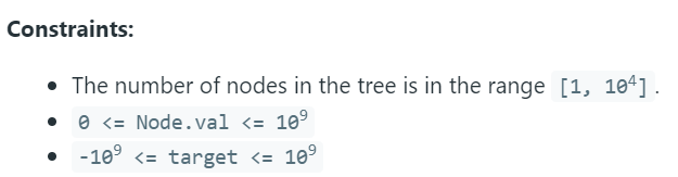 نزدیکترین راه حل Leetcode ارزش درخت جستجوی دودویی